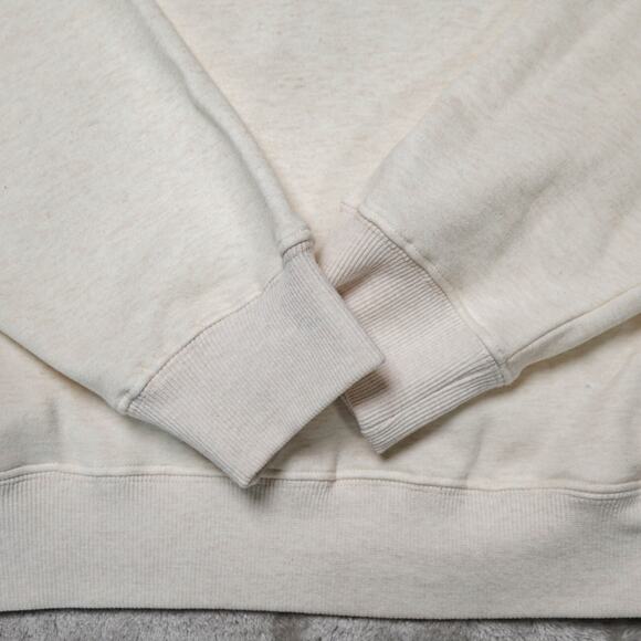 Fabletics Cozy Fleece 1/2 Zip Oatmeal Heather Mock Neck Sweatshirt Size XL NEW - Picture 8 of 13